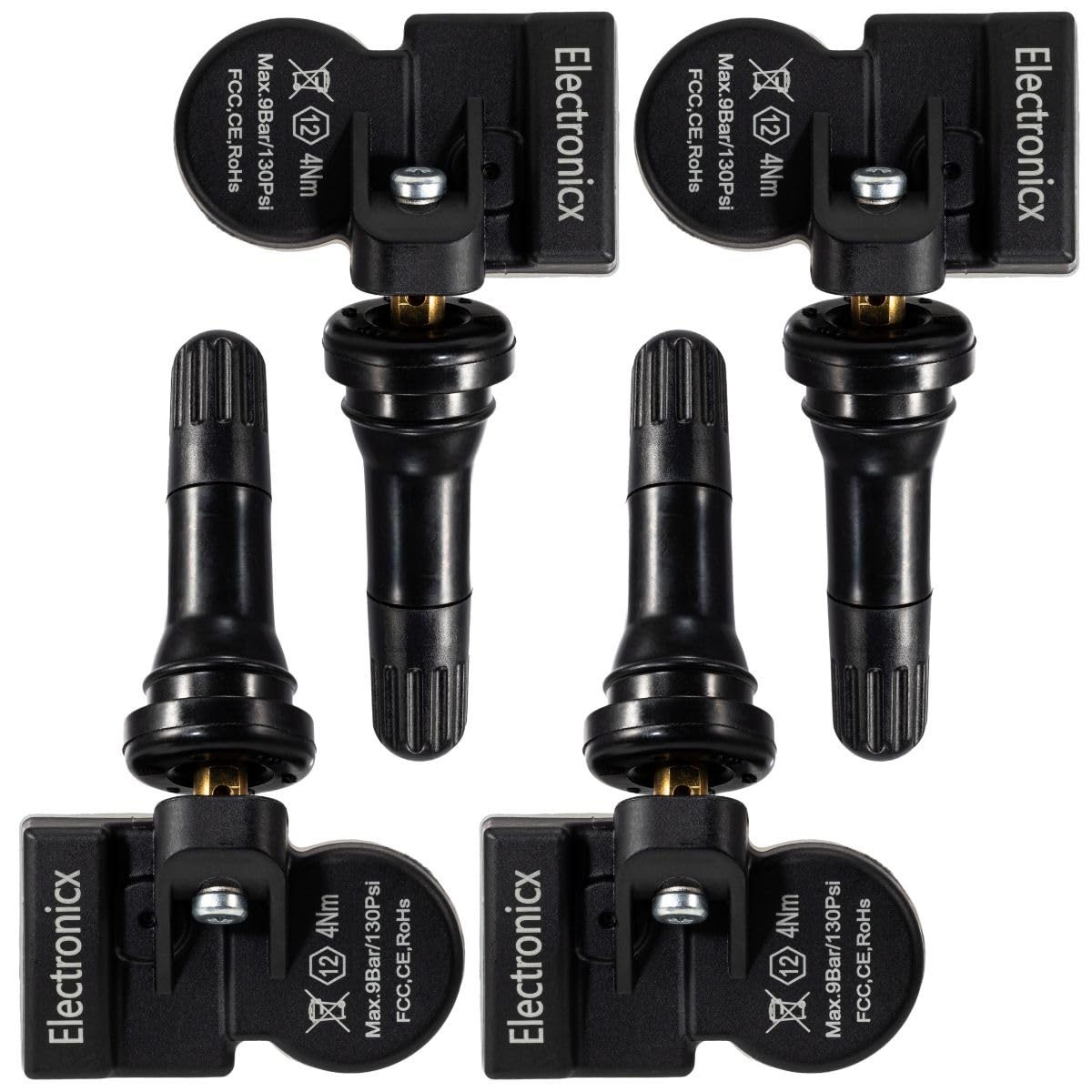 4x RDKS TPMS Reifendrucksensor Reifendruckkontrollsystem Gummiventil passend für Adam (nicht LUJ), Corsa E 13581561 von Electronicx