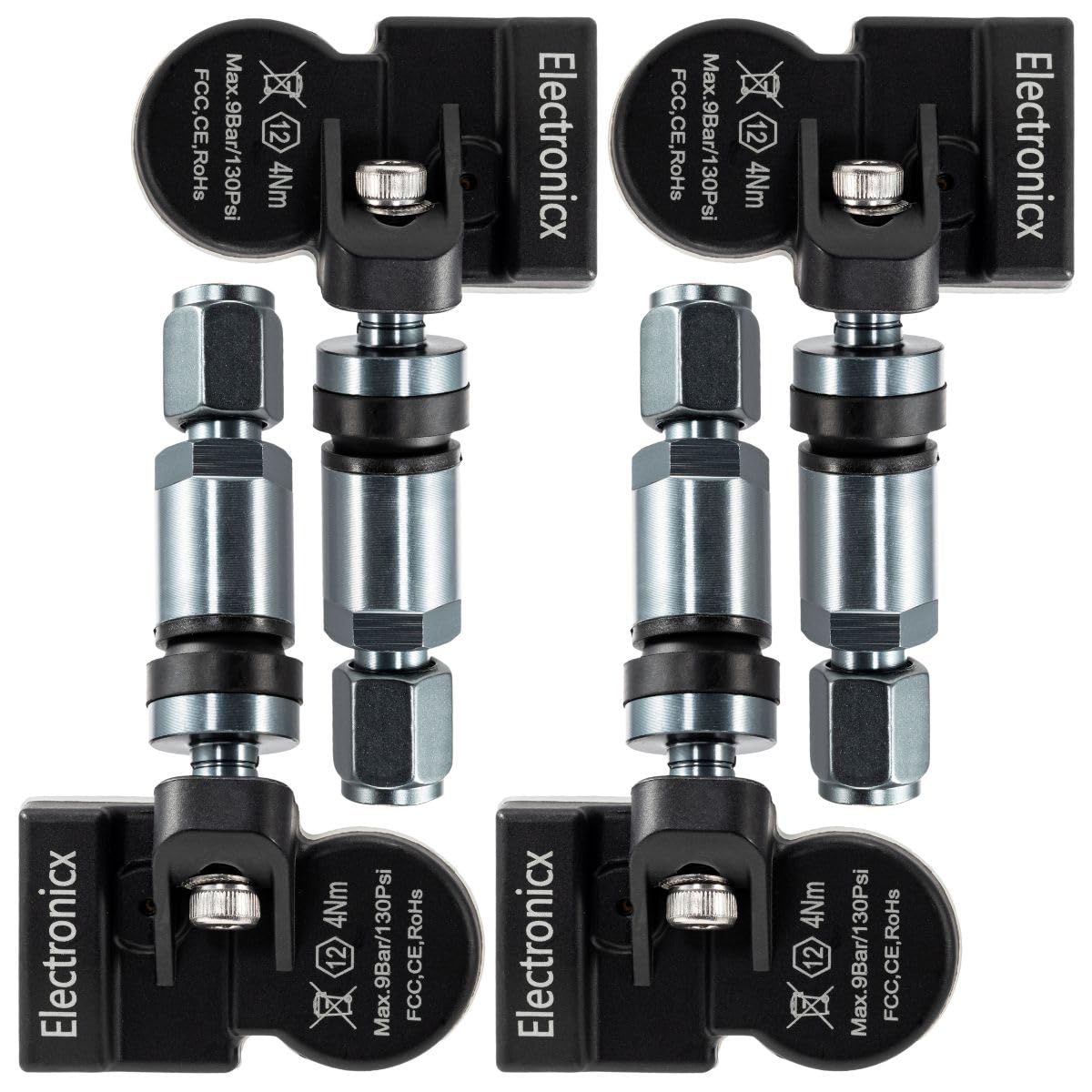 4x RDKS TPMS Reifendrucksensor Reifendruckkontrollsystem Metallventil DarkGrey passend für Dispatch Jumpy Expert Proacer 4x RDKS TPMS Reifendrucksensor Reifendruckkontrollsystem Metallventil DarkGrey passend für Dispatch Jumpy Expert Proacer von Electronicx