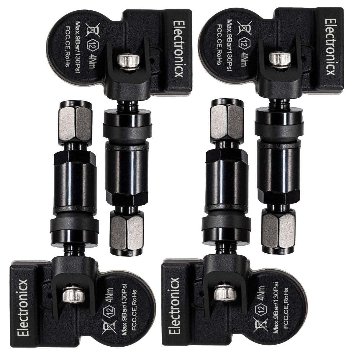 4x RDKS TPMS Reifendrucksensor Reifendruckkontrollsystem Metallventil Schwarz passend für A6 A8 RS6 RS6 Plus Phaeton Touareg 4x RDKS TPMS Reifendrucksensor Reifendruckkontrollsystem Metallventil Schwarz passend für A6 A8 RS6 RS6 Plus Phaeton Touareg von Electronicx
