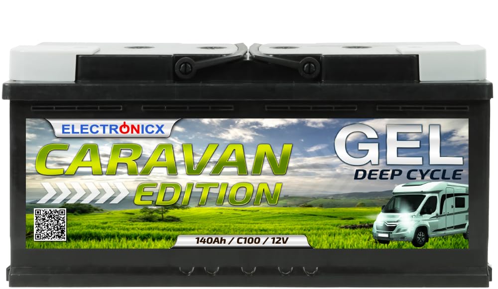 Caravan Edition GEL Batterie 12V 140Ah Hochleistungs-Akku Wohnmobil, Wohnwagen, Solar Batterien Solarbatterie 12V 140 Ah Solarakku Solarbatterie Akku Caravan Edition GEL Batterie 12V 140Ah Hochleistungs-Akku Wohnmobil, Wohnwagen, Solar Batterien Solarbatterie 12V 140 Ah Solarakku Solarbatterie Akku von Electronicx