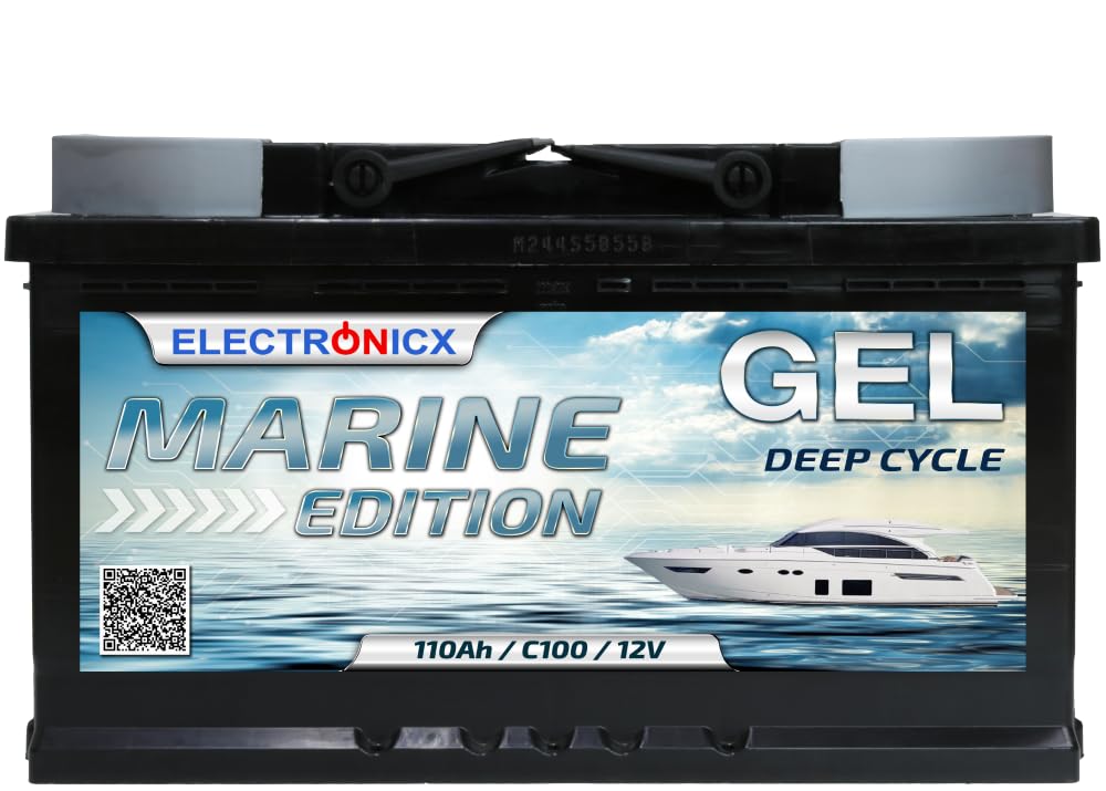 Gel Batterie 12V 110Ah Marine Edition Boote Yachten Gel Technologie Solarbatterie 110 Ah, Solaranlagen Langlebige Gelbatterie, 12V Akku Bootsbatterie Gel Batterie 12V 110Ah Marine Edition Boote Yachten Gel Technologie Solarbatterie 110 Ah, Solaranlagen Langlebige Gelbatterie, 12V Akku Bootsbatterie von Electronicx