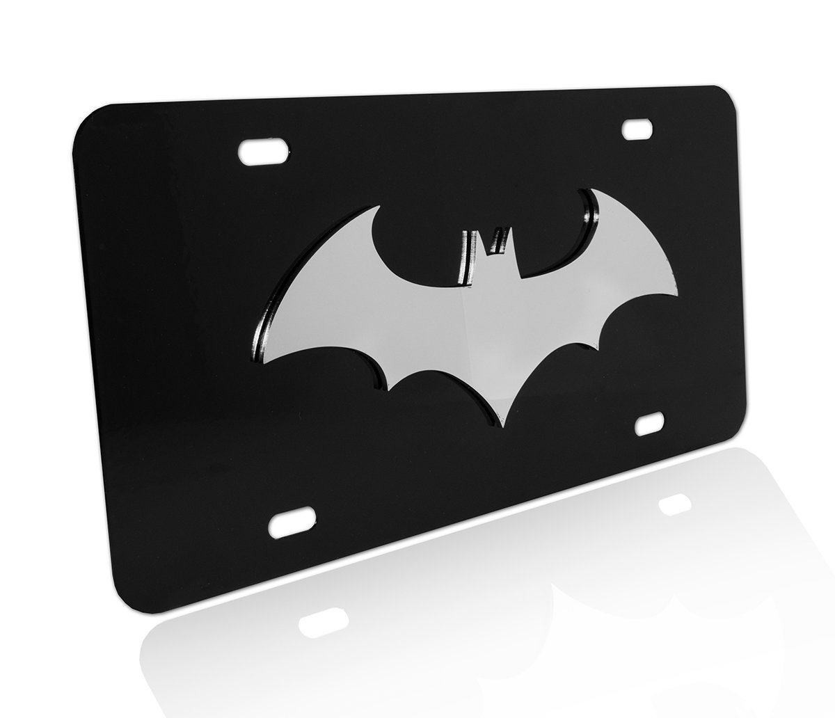 Batman Bat-Kennzeichen aus Edelstahl 3D schwarz Batman Bat-Kennzeichen aus Edelstahl 3D schwarz von Elektroplate