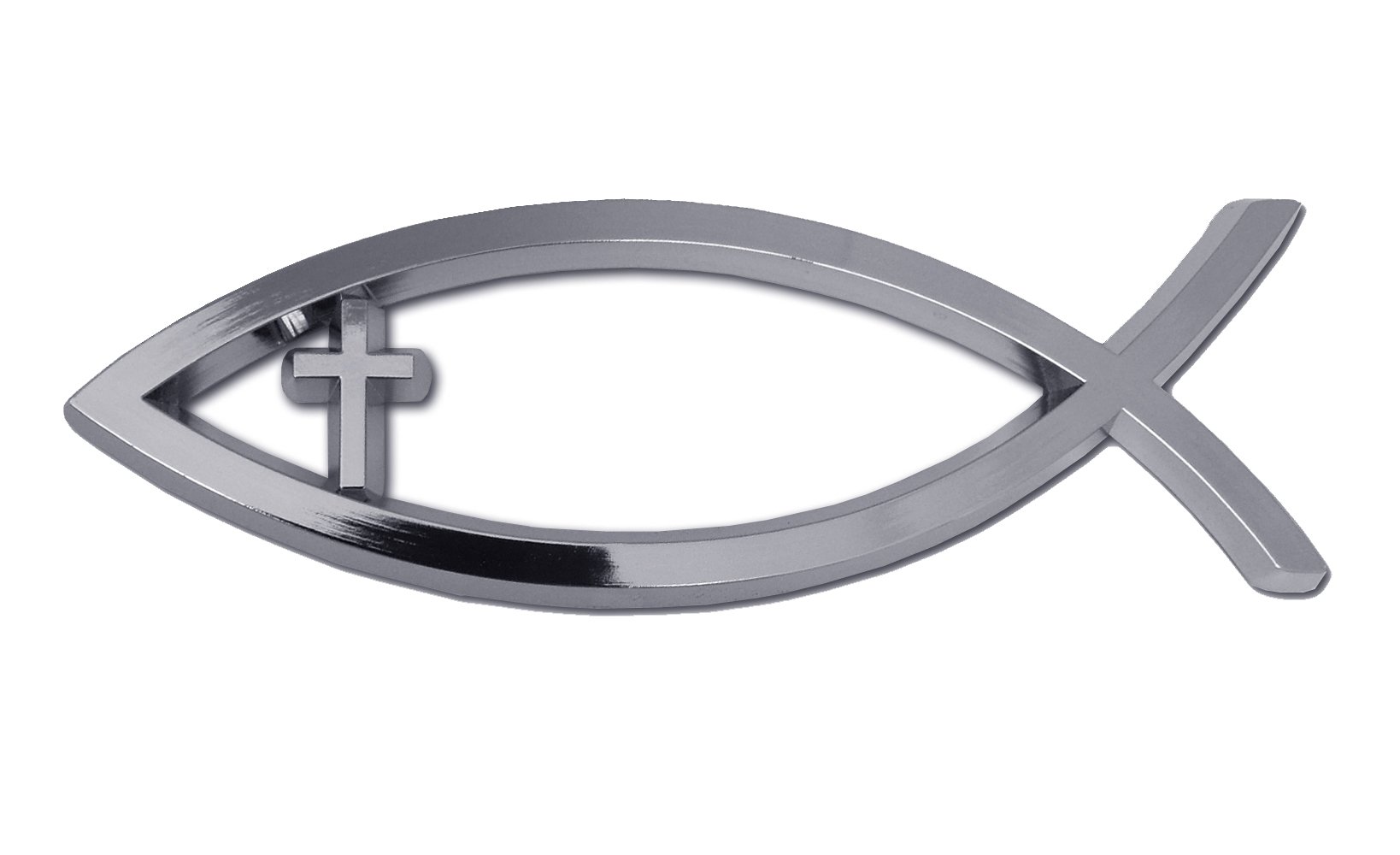 Christlicher Fisch mit Kreuz Premium Chrome Plated Metall religiösen Auto LKW Motorrad Emblem Herr, Gott Jesus Christ Religion Ichthus Symbol Christlicher Fisch mit Kreuz Premium Chrome Plated Metall religiösen Auto LKW Motorrad Emblem Herr, Gott Jesus Christ Religion Ichthus Symbol von Elektroplate