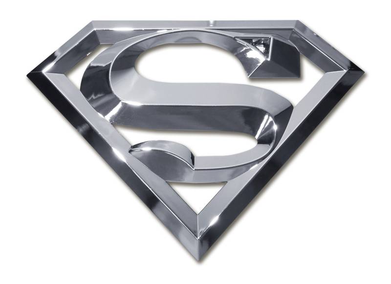 Elektroplate Superman 3D Chrom ABS Auto Emblem - Silber - Universal - Emblem von Elektroplate