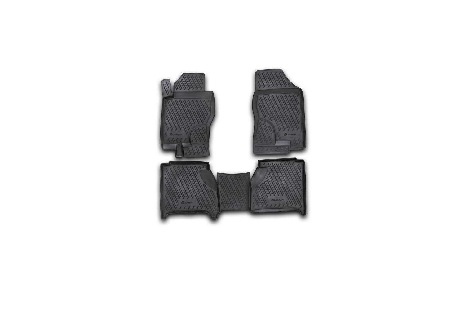 Element 3D Gummimatten Set passend für Nissan Navara | Mk3 III (D40) | 2004-2015 | 100% passgenaue Auto Fußmatten, robuste Universal Fußmatte Auto, Gummimatten Auto, Auto Fussmatten Gummi von Element