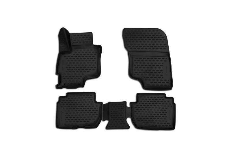 Element 3D Passgenaue Premium Antirutsch Gummimatten Fußmatten Mitsubishi Outlander PHEV 2014-2019, Schwarz von Element