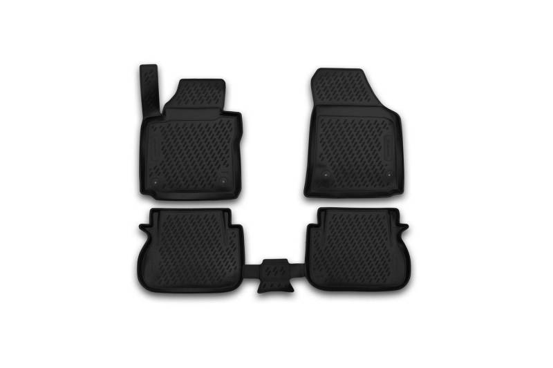 Element Passgenaue Premium 3D Gummimatten Fussmatten passend für Volkswagen Caddy, Mk3/Mk4, 2004-2020, 4 TLG, Schwarz von Element