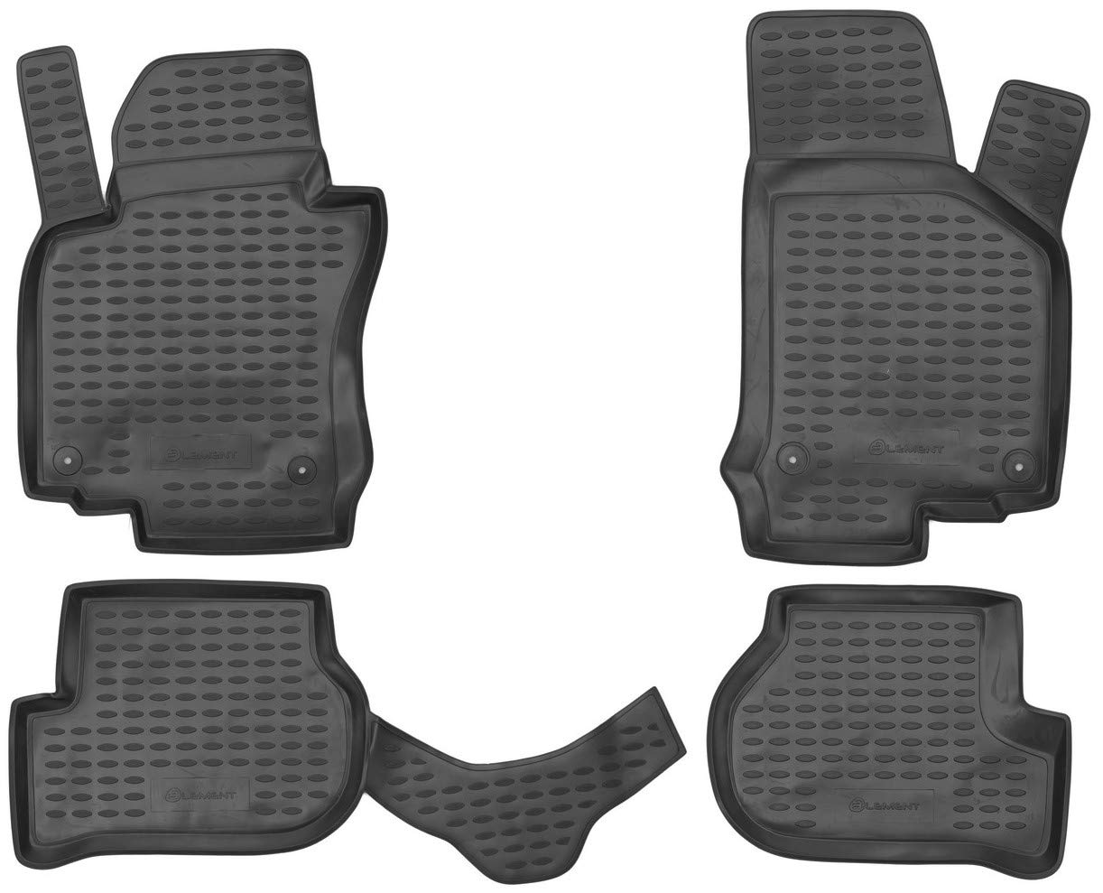 Passgenaue Gummimatten Fußmatten für VW Golf 6 VI Ohne Ellenbogenlehne Bj. 08-16, Schwarz Passgenaue Gummimatten Fußmatten für VW Golf 6 VI Ohne Ellenbogenlehne Bj. 08-16, Schwarz von Element