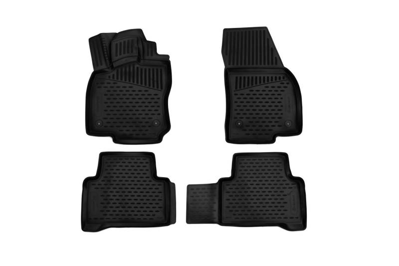 Element Passgenaue 3D Fußmatten für VW Touran, 5-sitze, 2015-heute, 4 TLG, Schwarz von Element