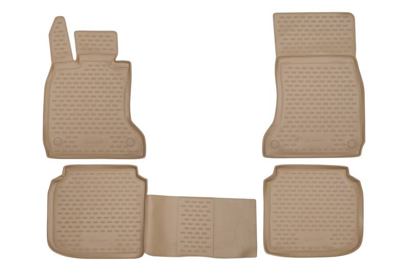 Element Passgenaue Premium 3D Gummimatten Fussmatten passend für Audi A6 III (C7), 2011->, Avant/Allroad/ohne Handschuhbox, 4 TLG.(beige) von Element