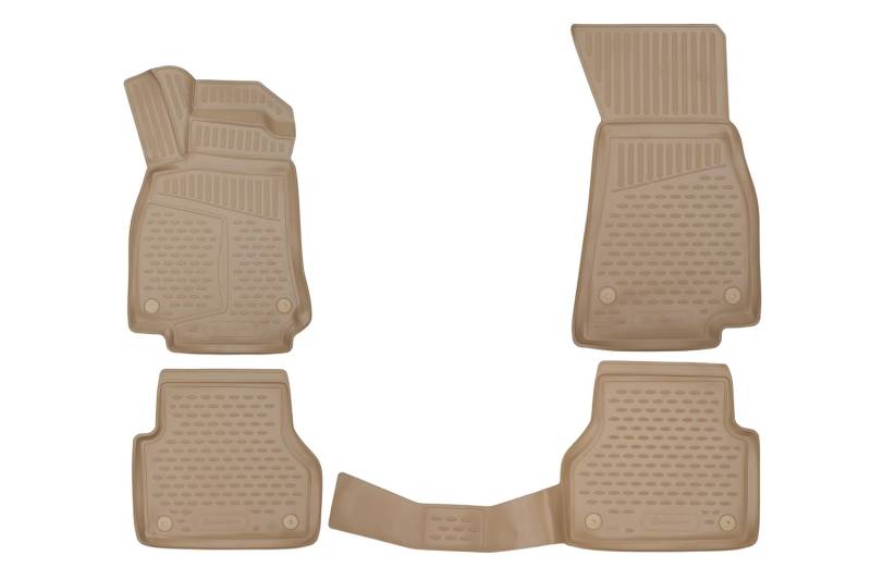 Element Passgenaue Premium 3D Gummimatten Fussmatten passend für Toyota Highlander (I, ХU20), 2001-2007, 3 TLG. (beige) von Element