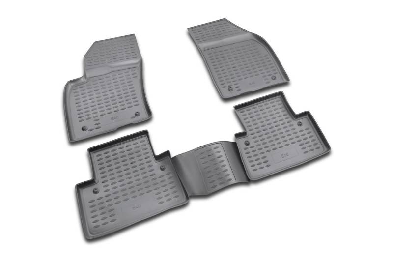 Element Passgenaue Premium 3D Gummimatten Fussmatten passend für Volvo S40 2003->, 4 TLG. (grau) von Element
