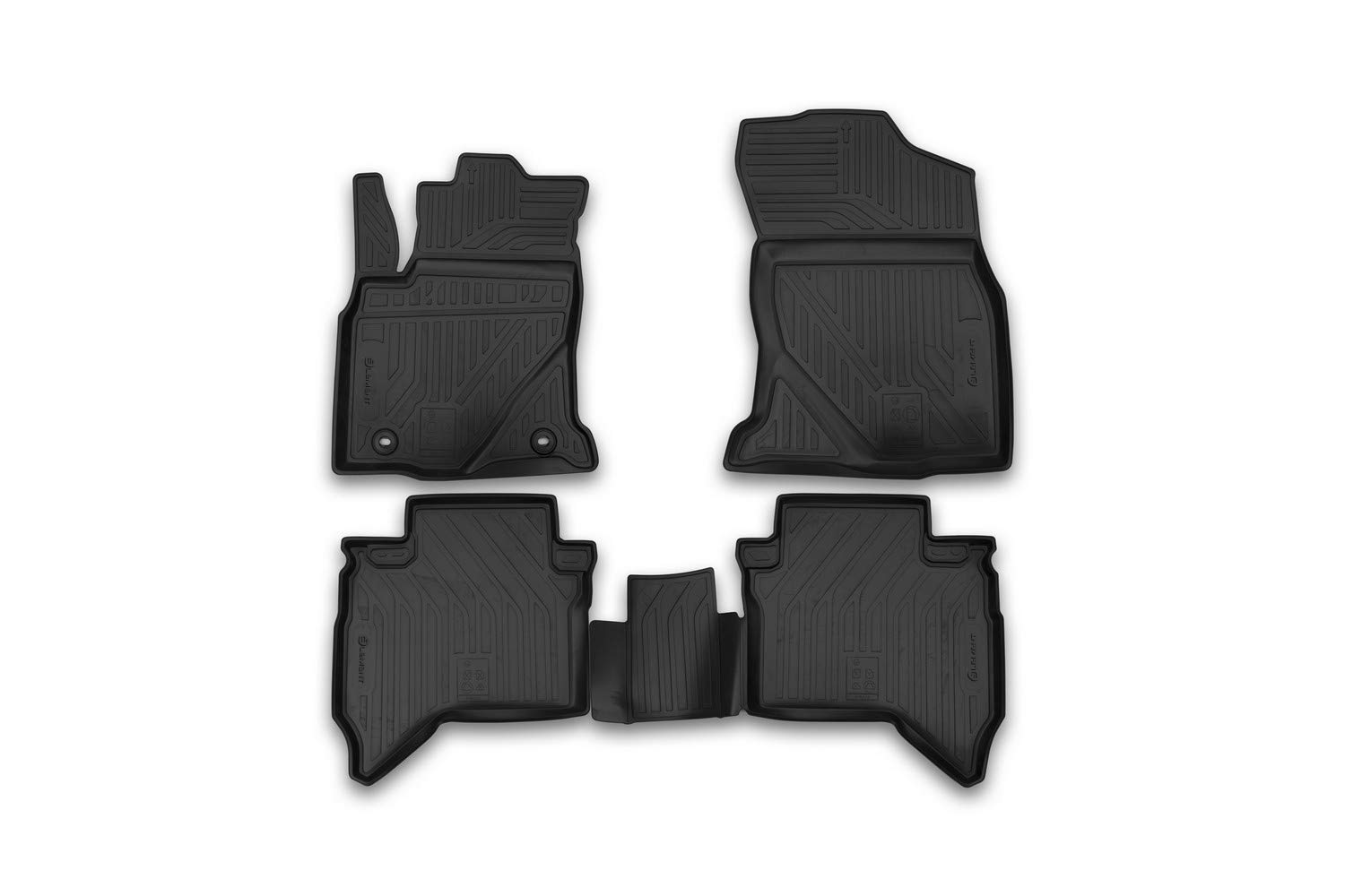 Element Passgenaue Premium 3D Gummimatten Fussmatten Designed für Toyota Hilux, Mk8 VIII, 2015-2024, 4 TLG. von Element