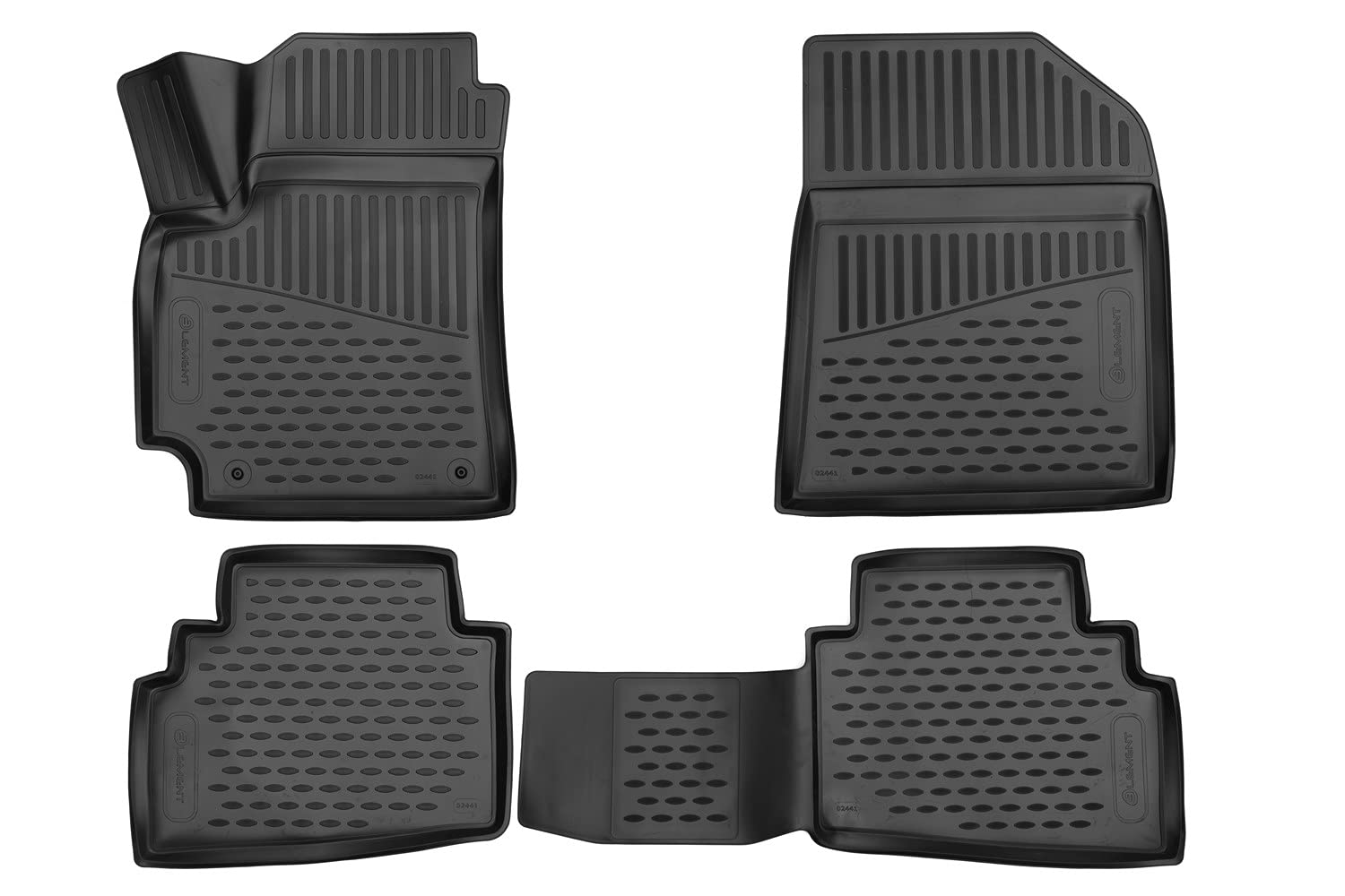 Element Passgenaue Fußmatten Gummimatten für Designed for KIA Seltos 2WD/4WD 2020-> 4 TLG von Element