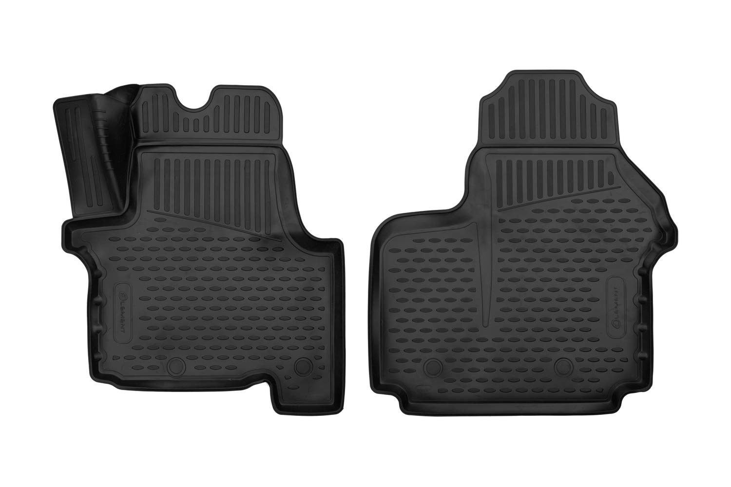 Element Fußmatten Gummimatten für Opel VIVARO II 2014-> Van 2 TLG, shwarz, ajustement mesuré au Laser personnalisé von Element