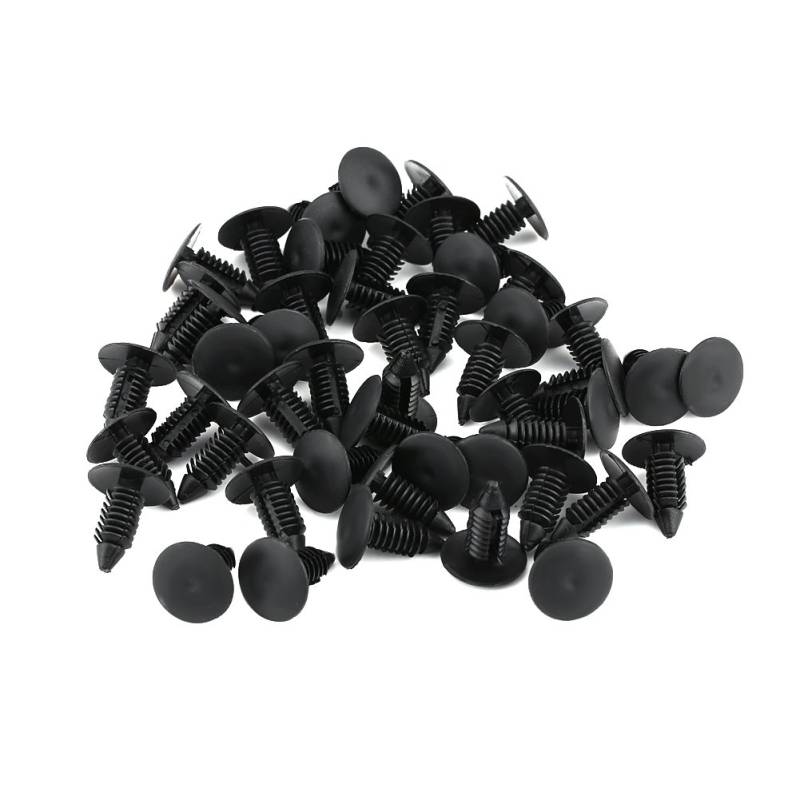 Auto Befestigungsclips-Auto Clip Set Auto Befestigung Clips 50Pc Befestigung Clips Karosserie Verkleidungsclips Auto Stoßstange Kunststoff Nietbefestigung Halterungs Verkleidung Push Pin Clip Schw von EBTOOLS