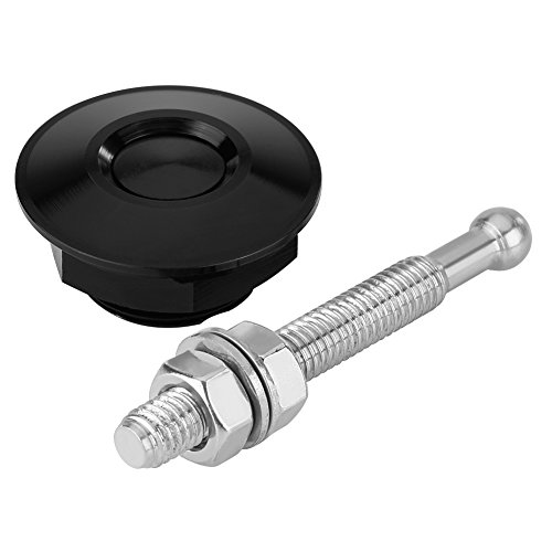 Elerose Universal Push Button Schnellverschluss Motorhaube Hood Pins Lock Clip Kit(Schwarz) von Elerose