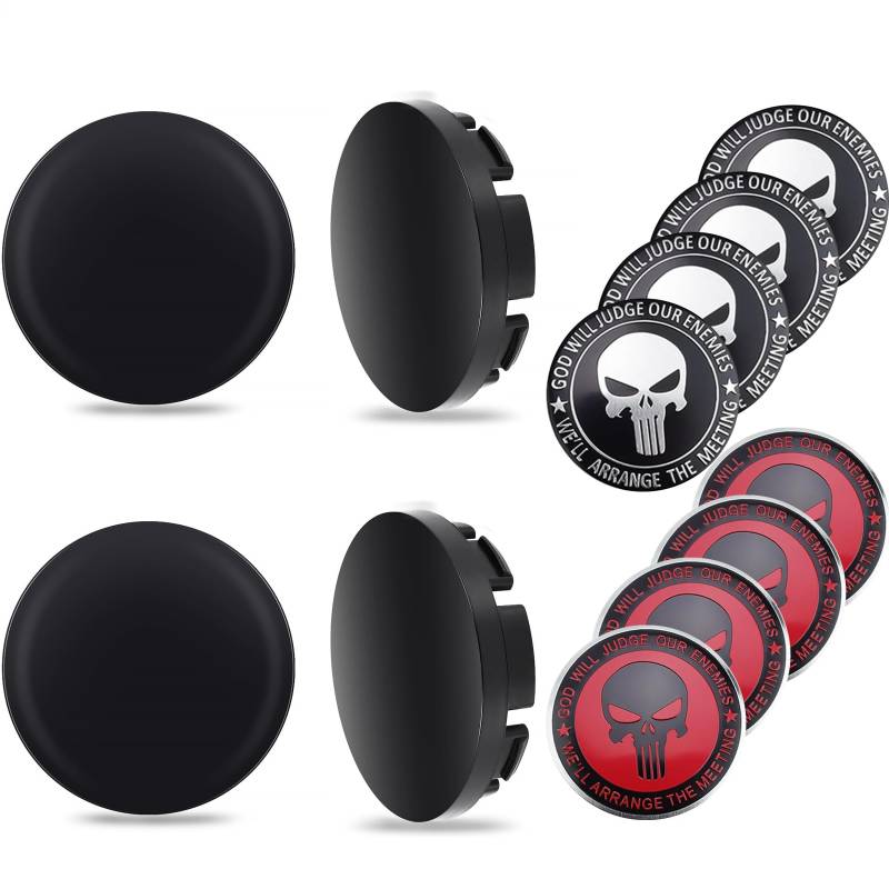 ElevaPulse 12 Stück Radnabenkappen 56mm mit 8 Zwei-Farbigen Aufklebern, Hochwertige ABS-Radnabenabdeckung, DIY-freundlich für Radnaben Dekoration, Schützt und verschönert Ihre Radnaben von ElevaPulse