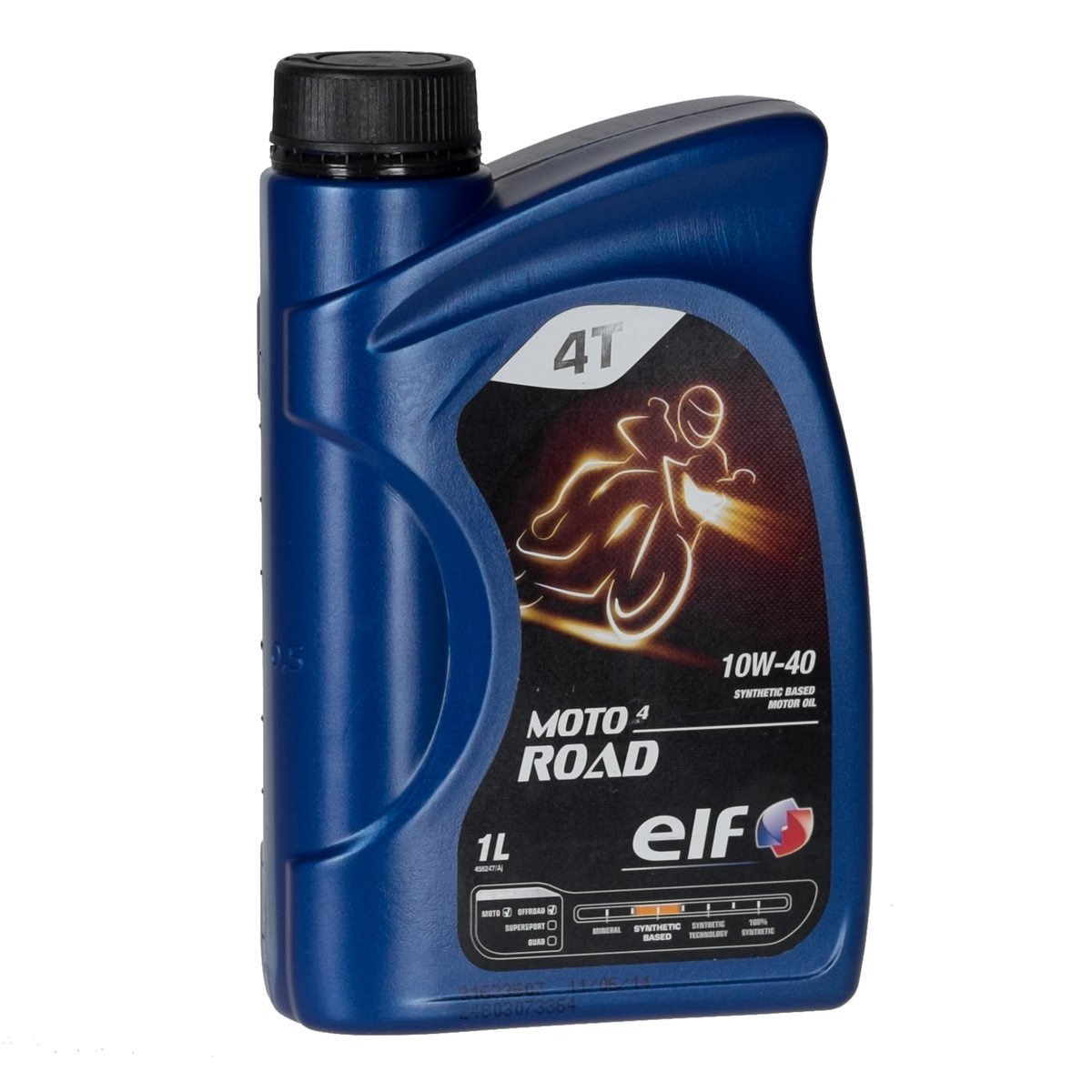 1L 1 Liter ELF Motoröl ÖL 4T 4-TAKT MOTO 4 ROAD 10W-40 10W40 JASO MA2 API SN von ELF