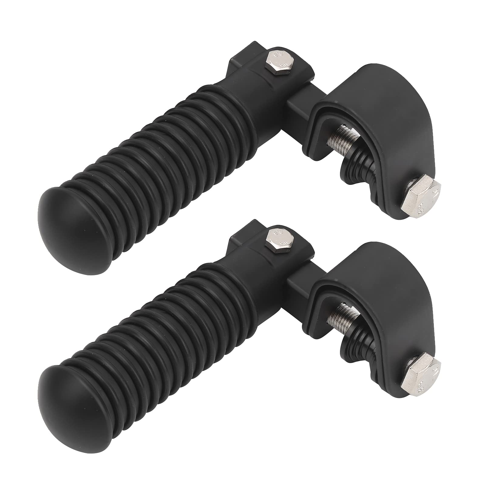 ElgnAura 1 Inch Crash Bar Pegs, Motorcycle Foot Pegs with Foldable Footrest for Motorcycle, Easy Clamp Mount for 25mm / 1in Engine Guards (Black) von ElgnAura