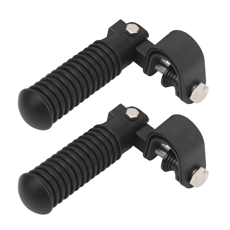ElgnAura 1 Inch Crash Bar Pegs, Motorcycle Foot Pegs with Foldable Footrest for Motorcycle, Easy Clamp Mount for 25mm / 1in Engine Guards (Black) von ElgnAura