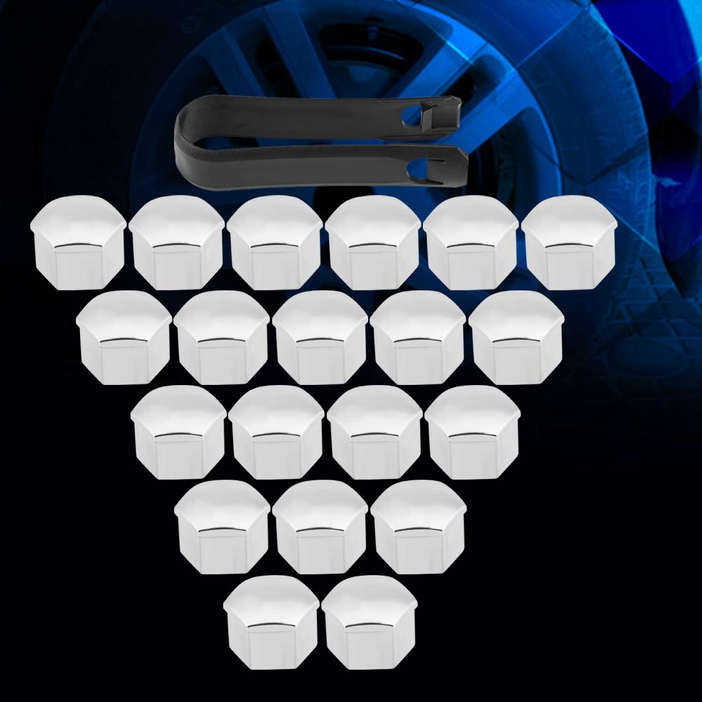 ElgnAura 20Pcs Universal Tyre Protective Caps, 17mm Wheel Hub Covers Lug Nut Bolt Covers Silver ElgnAura 20Pcs Universal Tyre Protective Caps, 17mm Wheel Hub Covers Lug Nut Bolt Covers Silver von ElgnAura