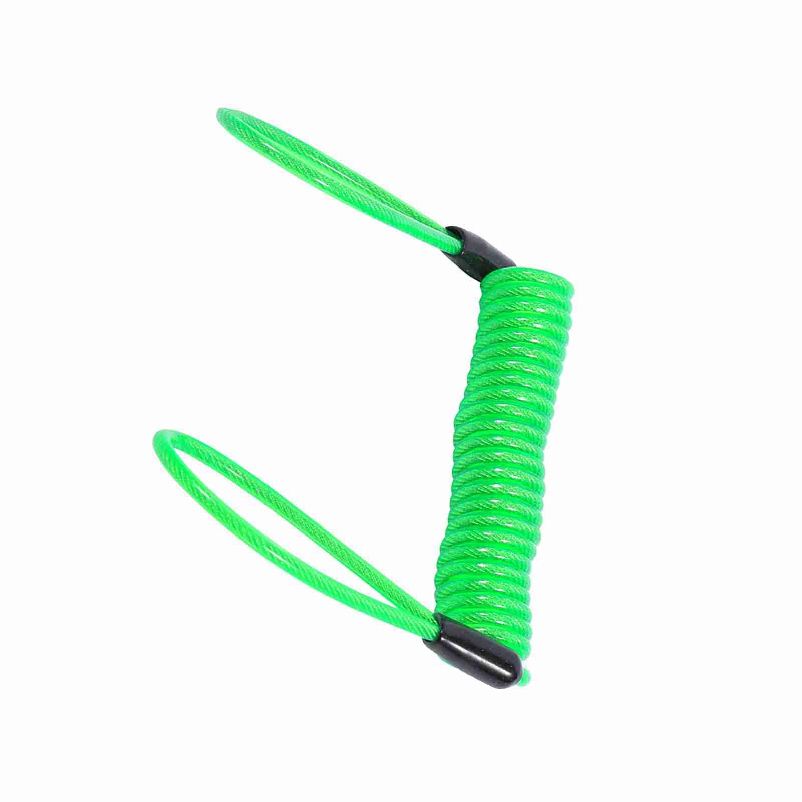 ElgnAura Motorcycle Alarm Disc Lock Antitheft Security Cable Lock with Reminder Coil for Scooter Motorcycle Bike Brake Disc Red (Fluorescent Green) von ElgnAura