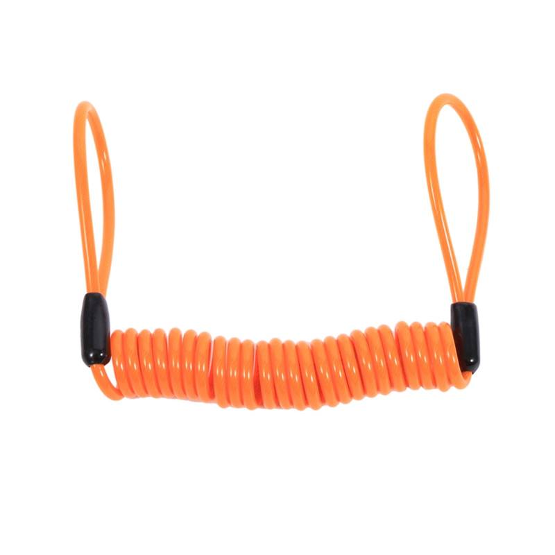 ElgnAura Motorcycle Alarm Disc Lock Antitheft Security Cable Lock with Reminder Coil for Scooter Motorcycle Bike Brake Disc Red (Orange) von ElgnAura