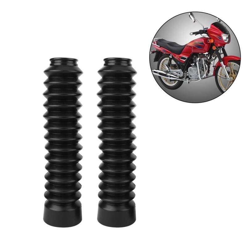 ElgnAura Rubber Front Fork Dust Cover, 1 Pair Motorcycle Front Fork Cover Gaiters Boots for Enhanced Shock Protective, Ideal for Various Motorcycles von ElgnAura