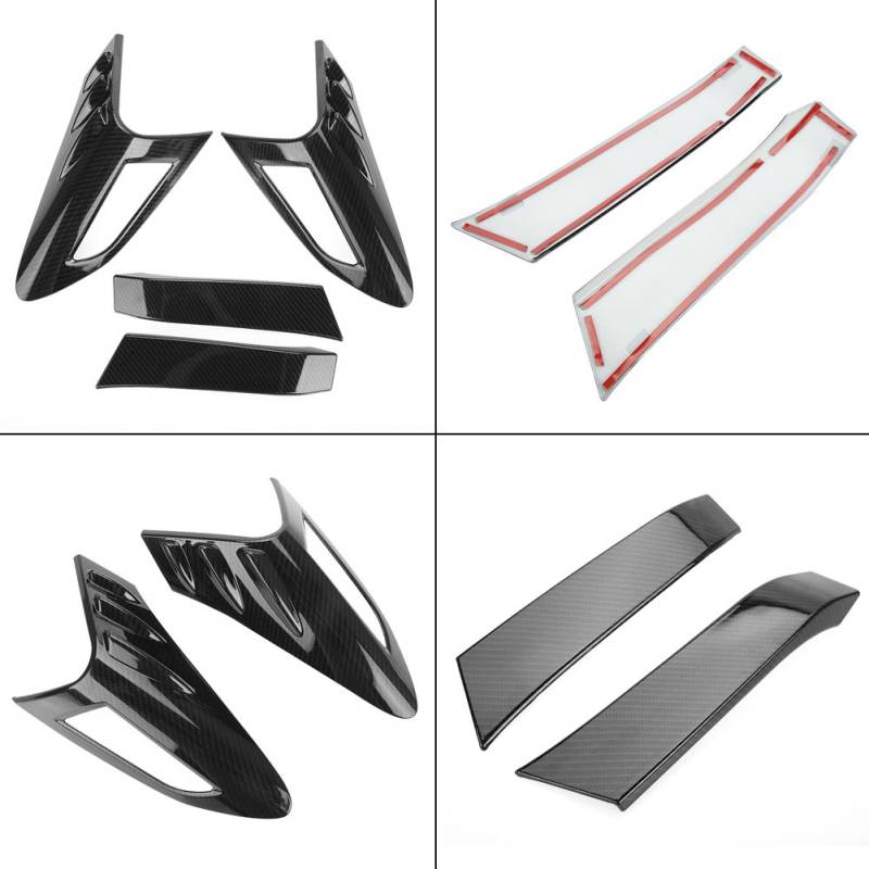 ElgnAura Tail Light Cover, 4PCS Carbon Fiber Rear Lamp Trim for CHR 2018 Replacement von ElgnAura