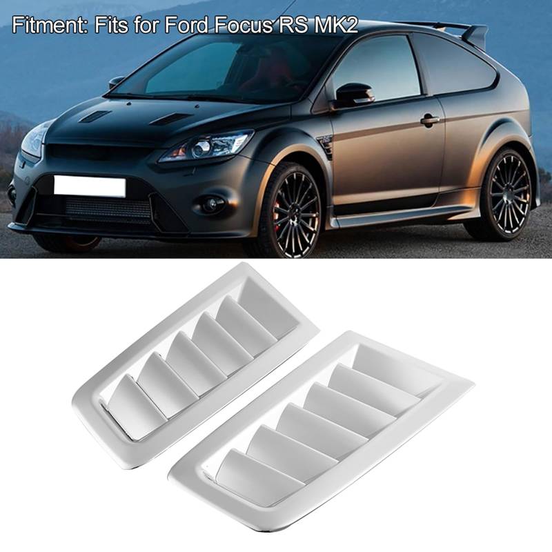 ElgnAura Universal Hood Vent Scoop Kit Air Flow Intake Louvers Compatible with RS MK2 ST Focus (Electroplating SI-AT26104) von ElgnAura