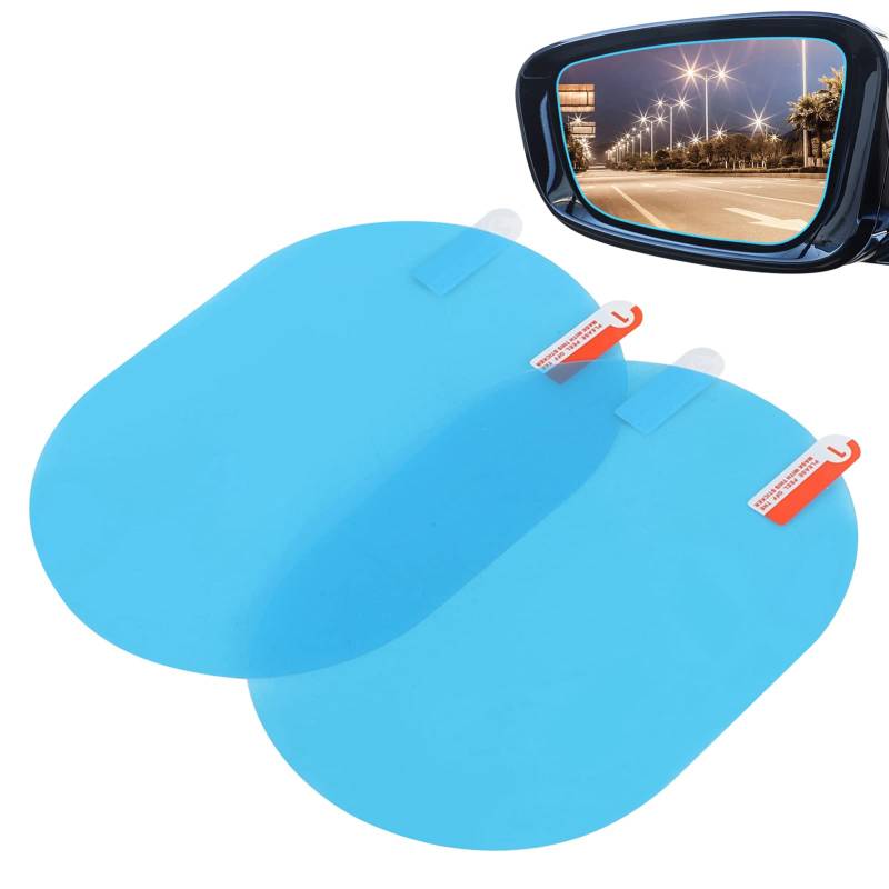 Elgnaura Auto Rückfahrfilm, Rückspiegel Regenfilm Anti - Nebel und Regensicherer Aufkleber 100x145 mm oval von ElgnAura