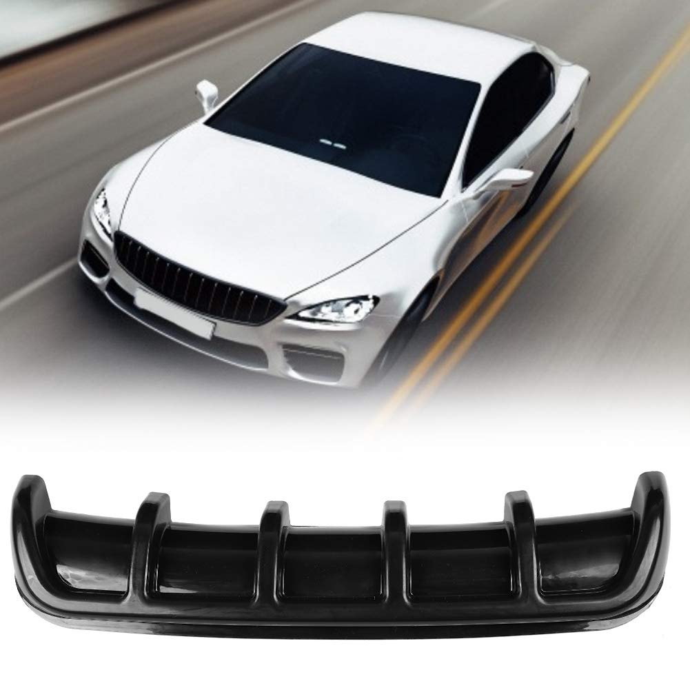 Elgnaura schwarzer hinterer Stoßstange Lip Universal Car Hai Flosspoiler Diffusor für sportlichem Look (Glossy Black) von ElgnAura
