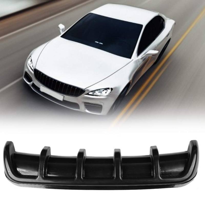 Elgnaura schwarzer hinterer Stoßstange Lip Universal Car Hai Flosspoiler Diffusor für sportlichem Look (Glossy Black) von ElgnAura