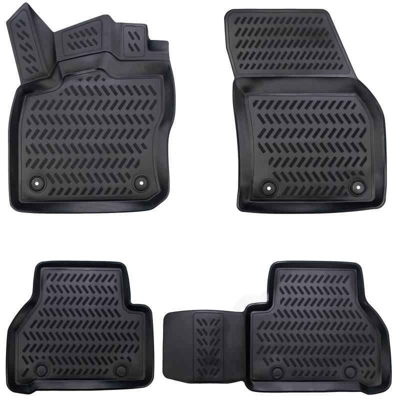 ELMASLINE 3D Gummimatten Set für Dacia Duster 1. Gen. 2010-2017 | 4x2 | Extra hoher 5cm Rand | Zubehör Fußmatten von Elmasline