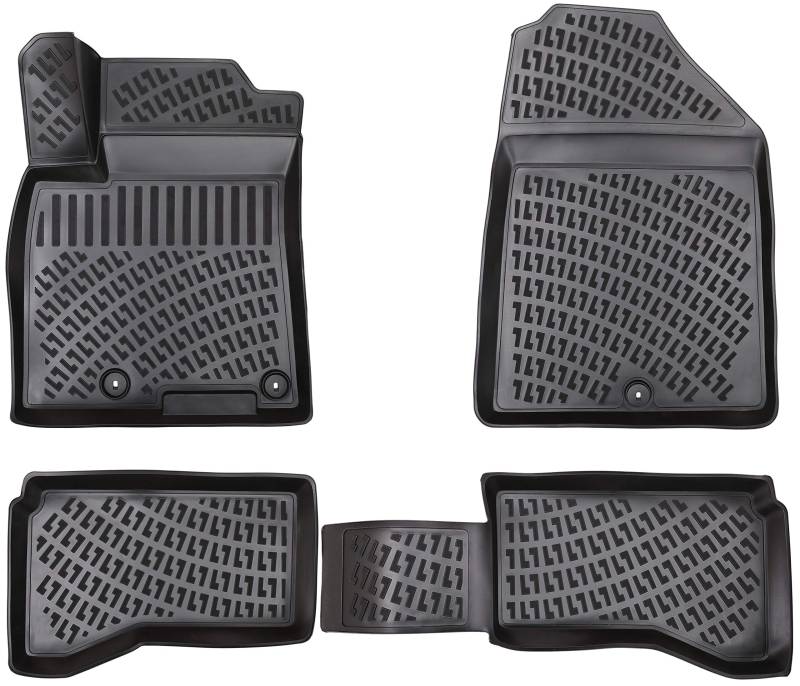 Design 3D Gummimatten Set für KIA NIRO ab 2016 PASST Nicht IN Elektro Version | Extra hoher 5cm Rand von Elmasline