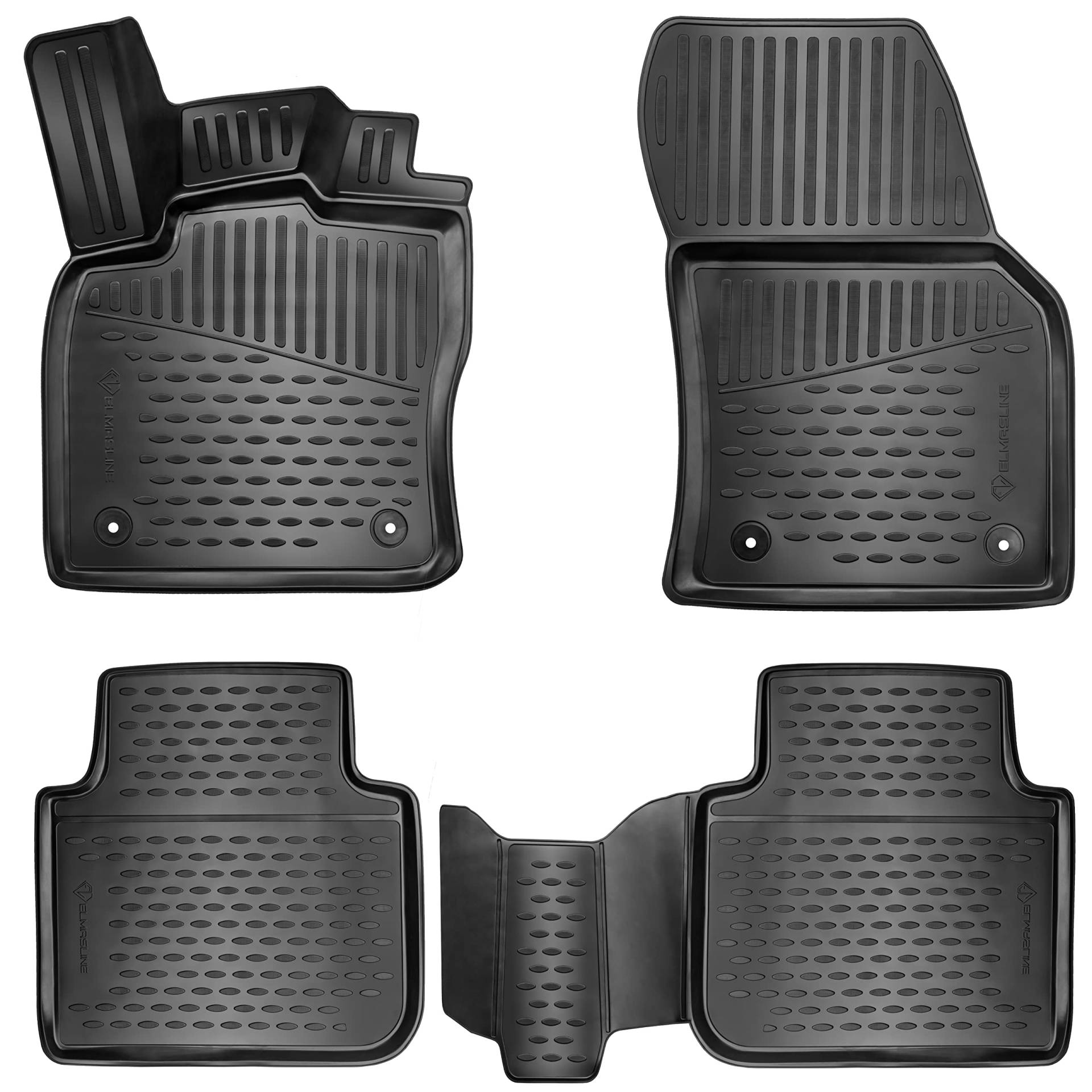 ELMASLINE 3D Gummimatten Set für SEAT TARRACO 2018-2025 | Extra hoher Rand Fußmatten ELMASLINE 3D Gummimatten Set für SEAT TARRACO 2018-2025 | Extra hoher Rand Fußmatten von Elmasline