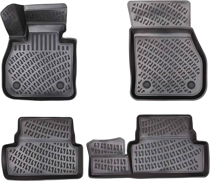 Design 3D Gummimatten Set für VW Fox 2005-2011 | Fußmatten mit extra hohem 5cm Rand von Elmasline