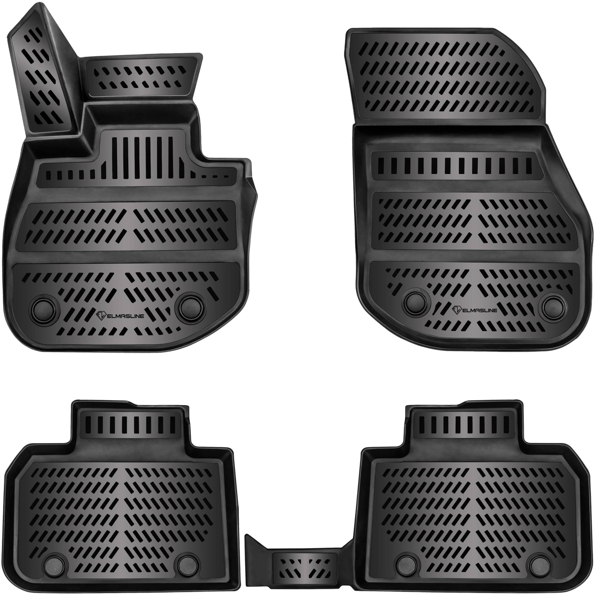 ELMASLINE 3D Gummimatten Set für BMW iX1 2022-2025 Hoher 5cm Rand | Zubehör Fußmatten U11 ELMASLINE 3D Gummimatten Set für BMW iX1 2022-2025 Hoher 5cm Rand | Zubehör Fußmatten U11 von Elmasline