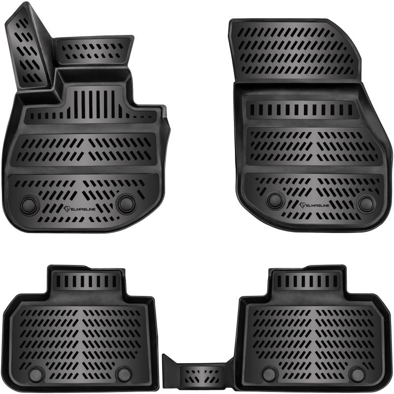 ELMASLINE 3D Gummimatten Set für BMW iX1 2022-2025 Hoher 5cm Rand | Zubehör Fußmatten U11 von Elmasline