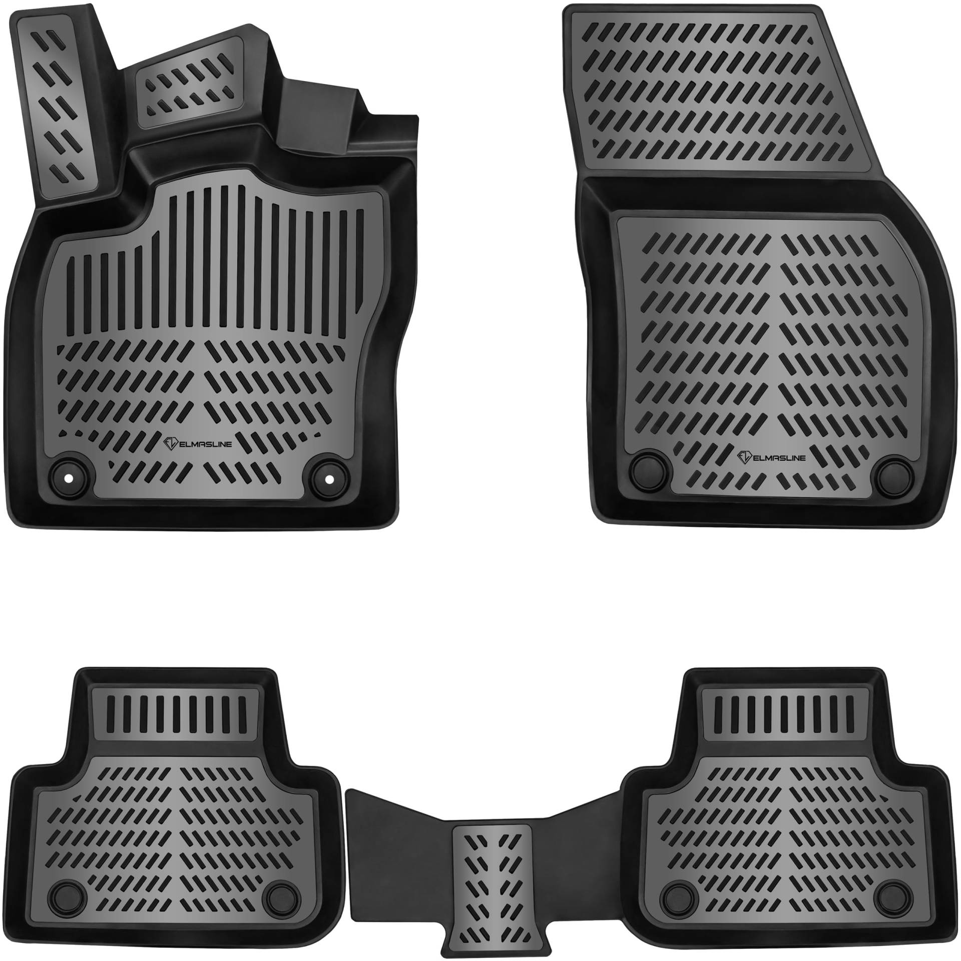 ELMASLINE 3D Gummimatten für Renault Arkana 2021-2025 | Fußmatten mit extra hohem 5cm Rand | Zubehör ELMASLINE 3D Gummimatten für Renault Arkana 2021-2025 | Fußmatten mit extra hohem 5cm Rand | Zubehör von Elmasline