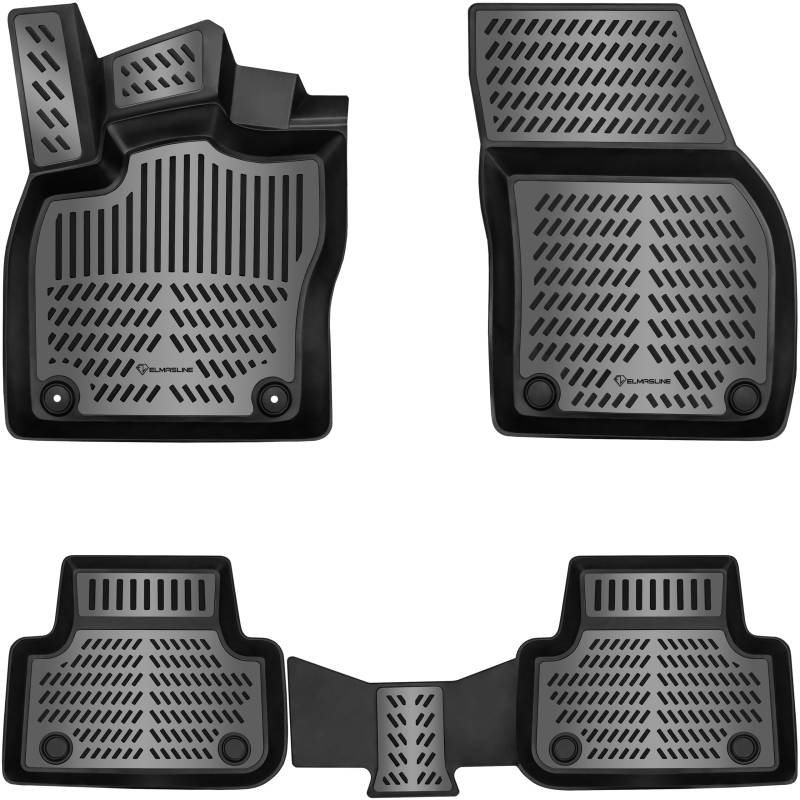 ELMASLINE 3D Gummimatten für Renault Arkana 2021-2025 | Fußmatten mit extra hohem 5cm Rand | Zubehör von Elmasline