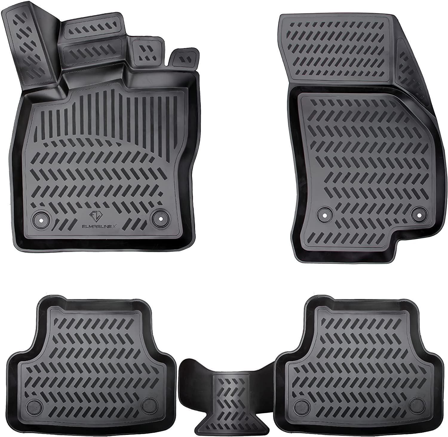 ELMASLINE 3D Gummimatten für SEAT MII 2011-2020 | Fußmatten mit hohen Rand - Zubehör von Elmasline