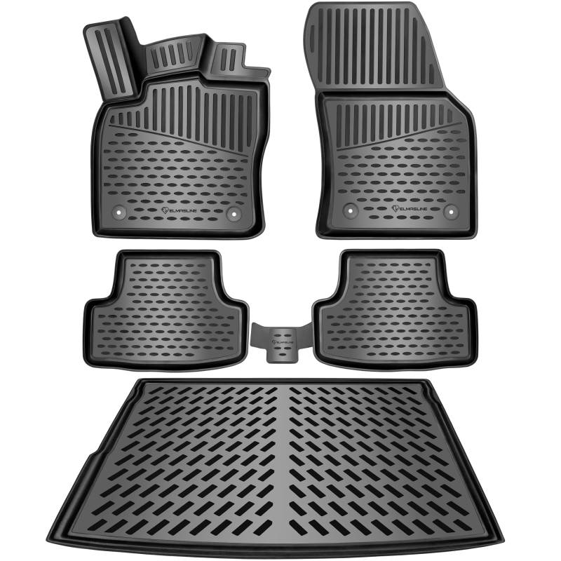 ELMASLINE 3D Gummimatten & Kofferraumwanne Set für Audi A6 (C8) Kombi (Avant) 2018-2025 | Zubehör von Elmasline