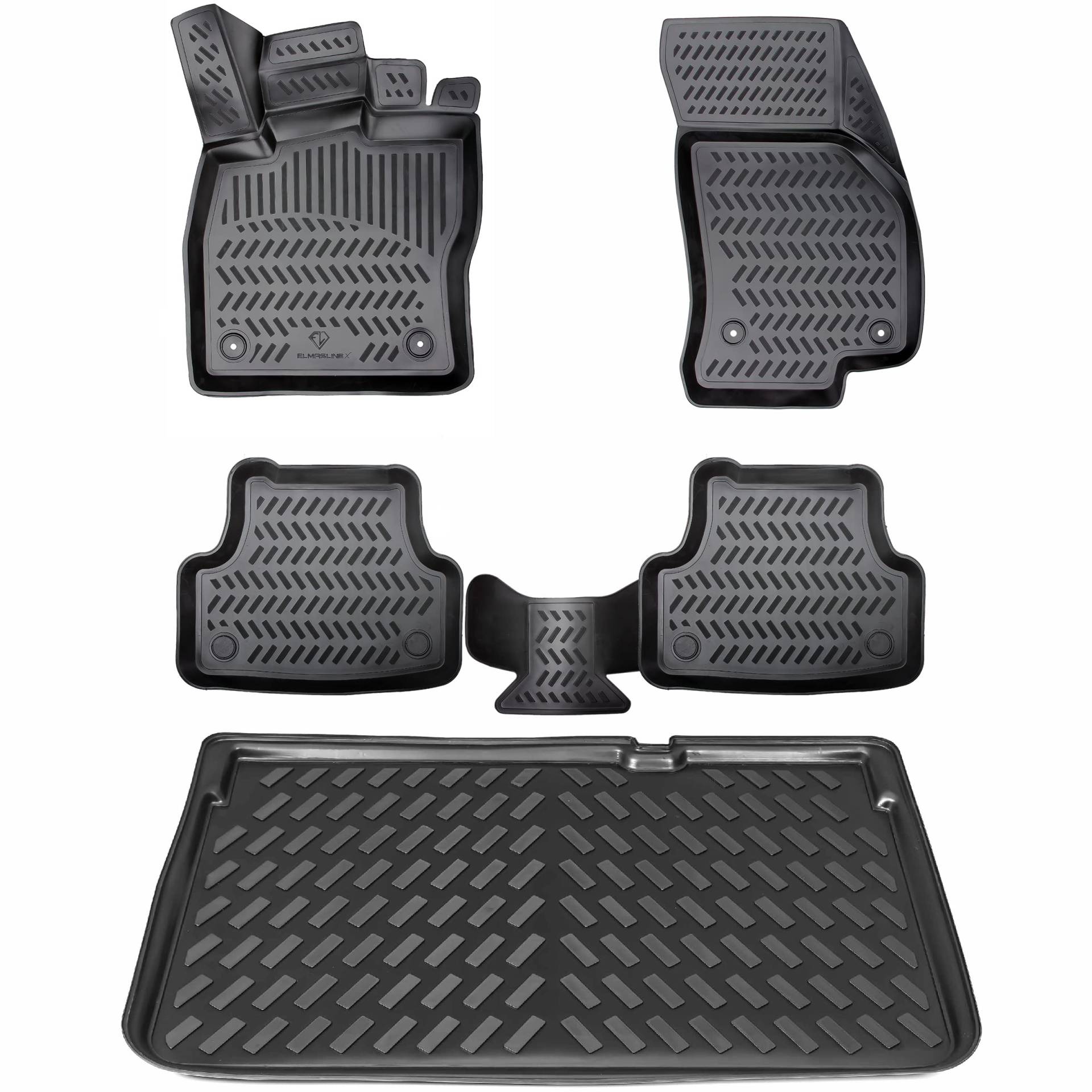 ELMASLINE 3D Gummimatten & Kofferraumwanne für Audi Q2 2016-2025 (oberer Ladeboden) | Fußmatten | Kofferraummatte | Zubehör ELMASLINE 3D Gummimatten & Kofferraumwanne für Audi Q2 2016-2025 (oberer Ladeboden) | Fußmatten | Kofferraummatte | Zubehör von Elmasline