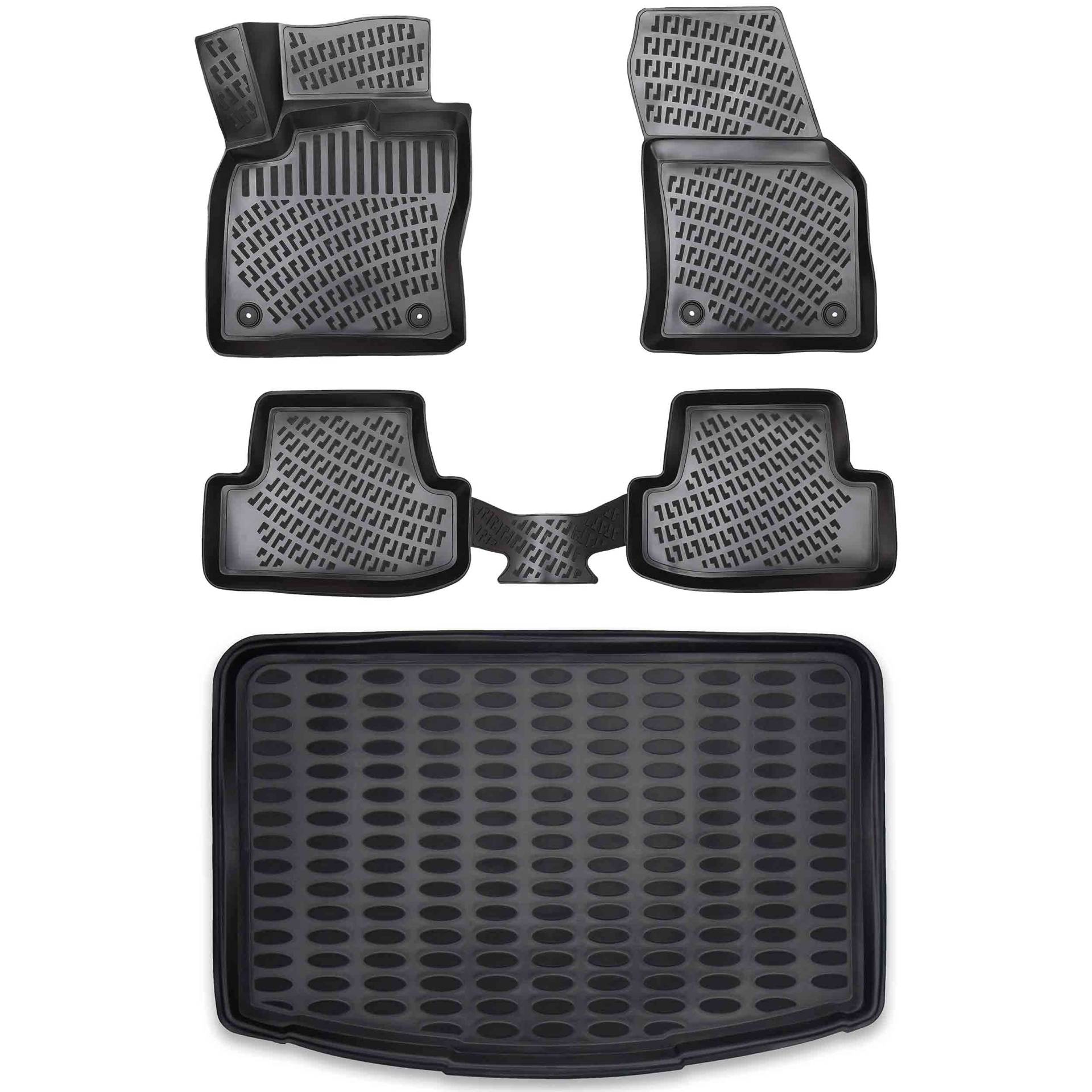 ELMASLINE Gummimatten & Kofferraumwanne Set für VW Passat B6 2005-2010 Limousine | Extra hoher 5cm Rand ELMASLINE Gummimatten & Kofferraumwanne Set für VW Passat B6 2005-2010 Limousine | Extra hoher 5cm Rand von Elmasline