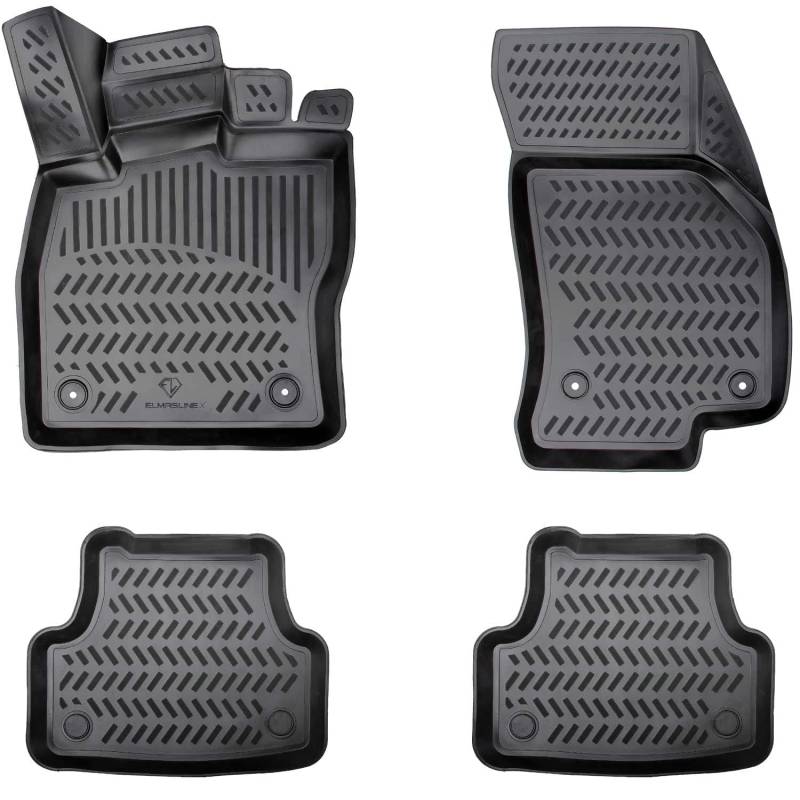 Design 3D Gummimatten Set für KIA Sorento III 2014-2020 | Extra hoher 5cm Rand von Elmasline