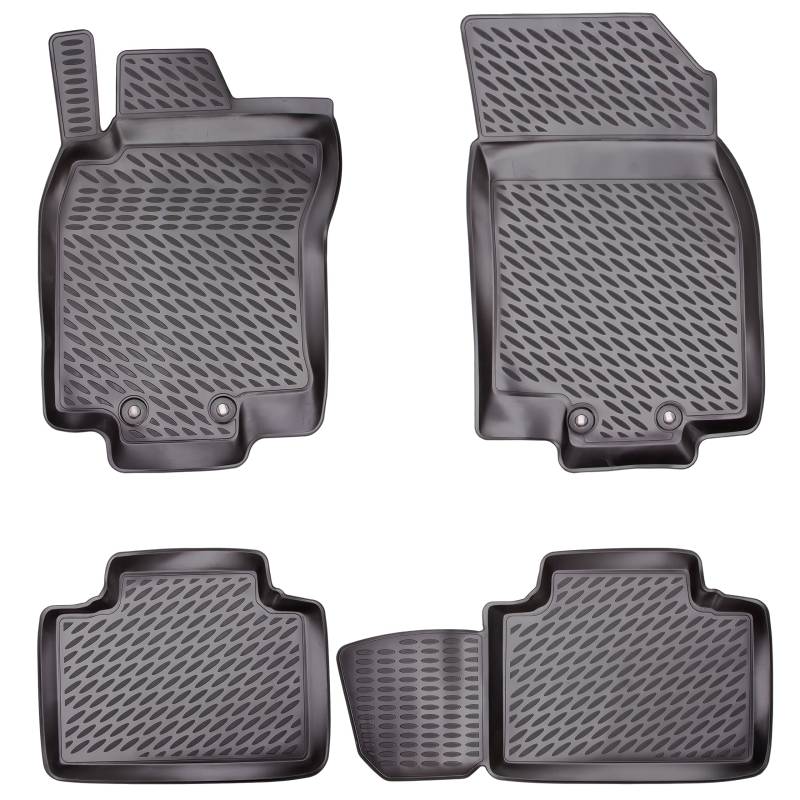 Elmasline 3D Gummimatten Set für Opel Astra H (2004-2009) | Extra hoher Rand | Fußmatten von Elmasline