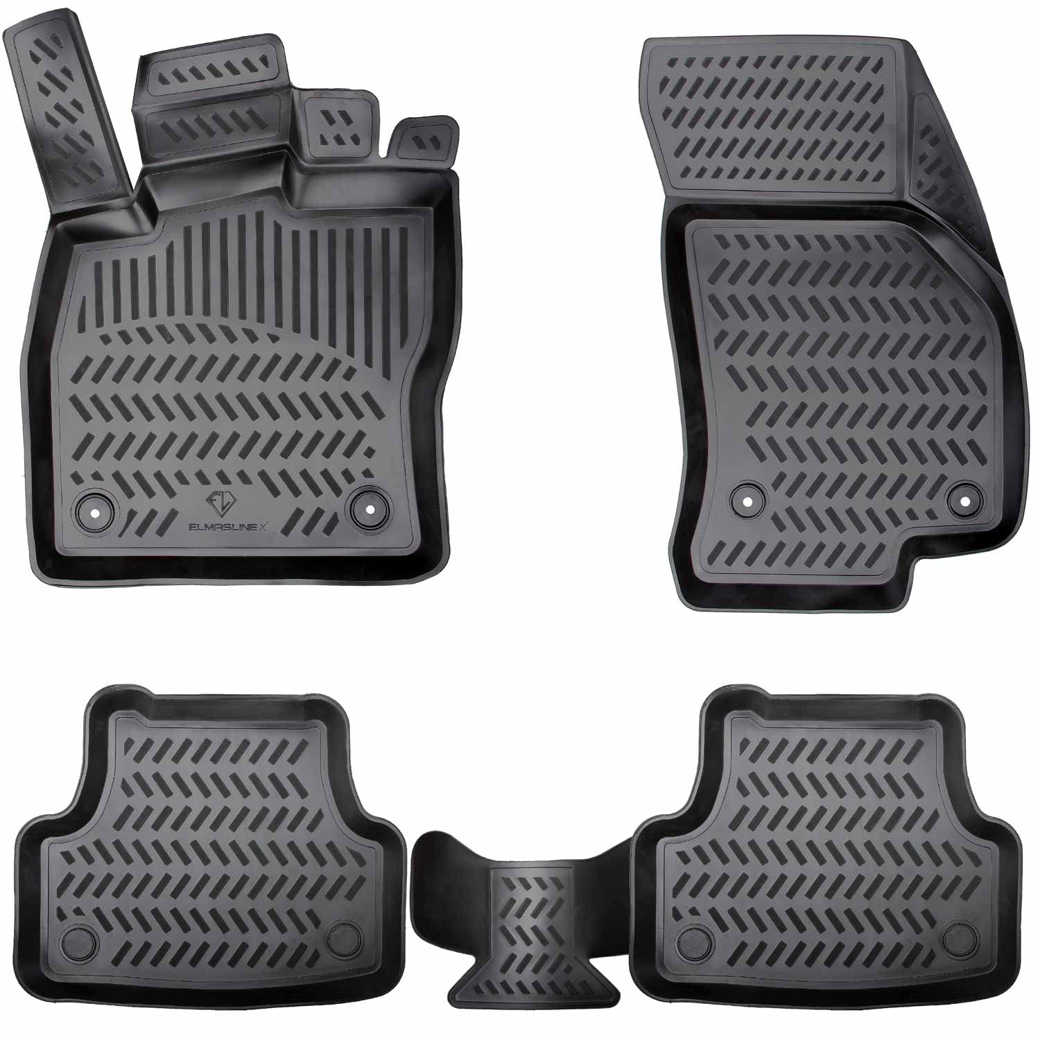 ELMASLINE 3D Gummimatten Set für Renault Clio 3 (2005-2012) | Extra hoher Rand Fußmatten ELMASLINE 3D Gummimatten Set für Renault Clio 3 (2005-2012) | Extra hoher Rand Fußmatten von Elmasline