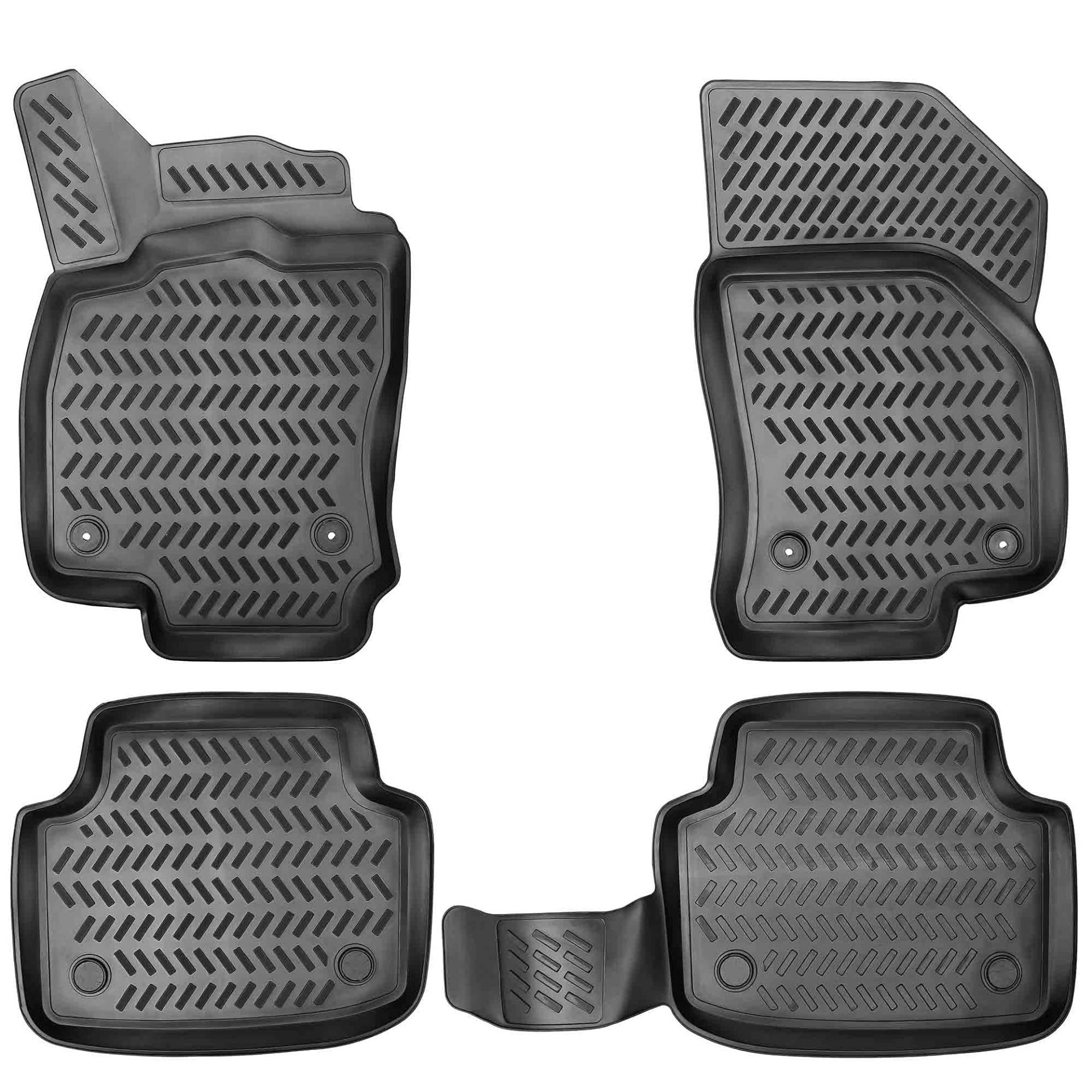 Design 3D Gummimatten Set für SEAT Altea 2004-2010 | Extra hoher 5cm Rand von Elmasline